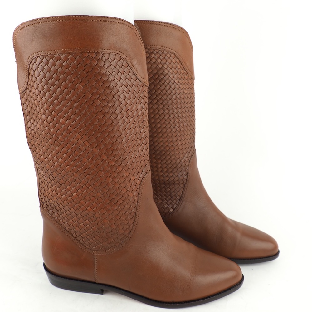 Vintage LizClaiborne 6.5 brown woven leather boots